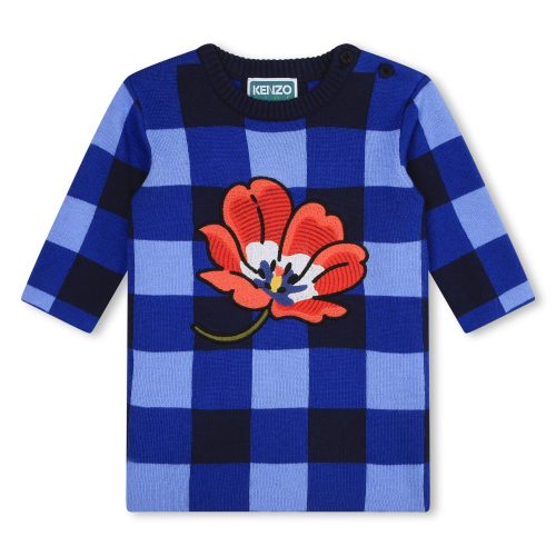 KENZO KIDS Robe droite en tricot FILLE 12M Bleu