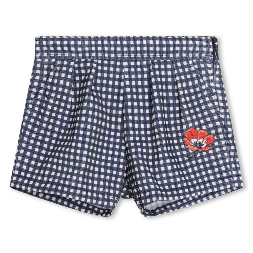 KENZO KIDS Short en coton imprimé FILLE 18M Bleu