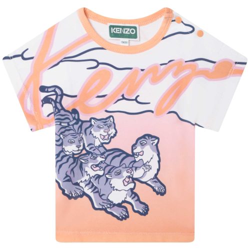 KENZO KIDS T-shirt imprimé fond dégradé FILLE 18M Orange
