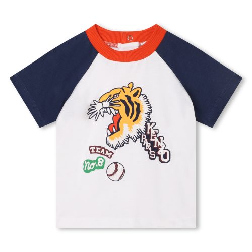 KENZO KIDS T-shirt avec imprimé placé GARCON 18M Blanc