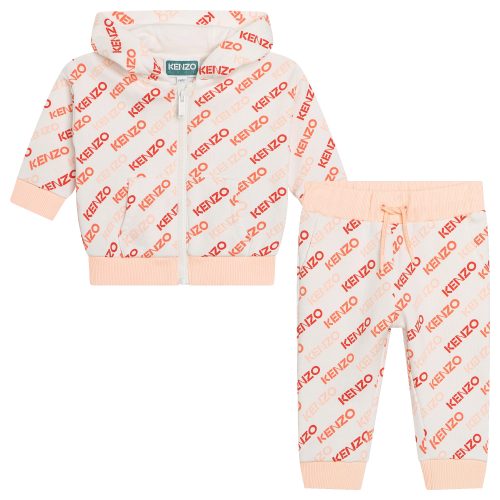 KENZO KIDS Ensemble de jogging en coton FILLE 18M Blanc