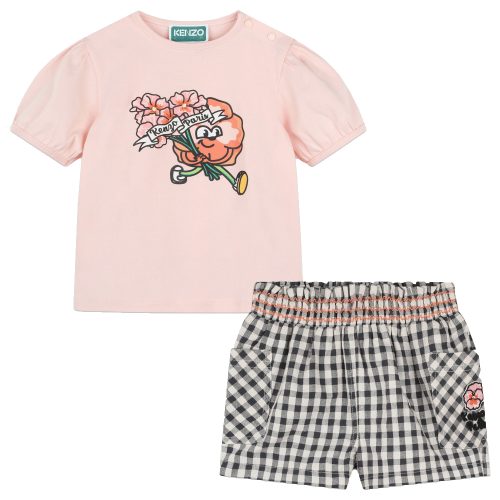 KENZO KIDS Ensemble T-shirt et short FILLE 18M Gris
