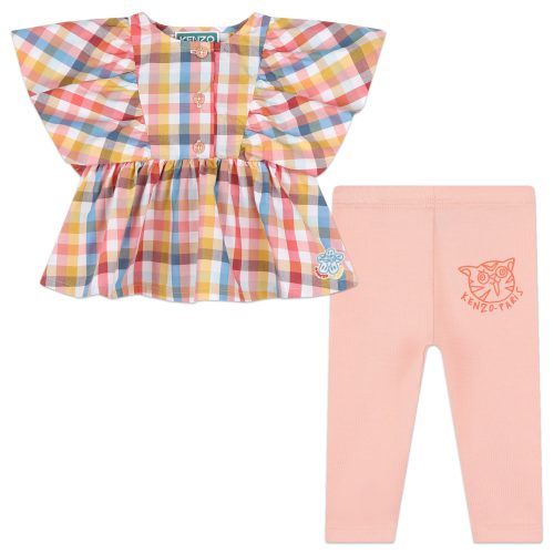 KENZO KIDS Legging et blouse en coton FILLE 4A Rose