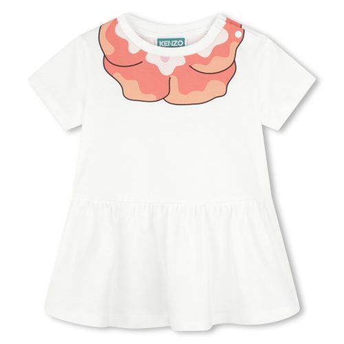 KENZO KIDS Robe manches courtes en coton FILLE 18M Blanc