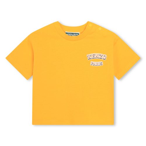 KENZO KIDS T-shirt imprimé en coton FILLE 6M Jaune