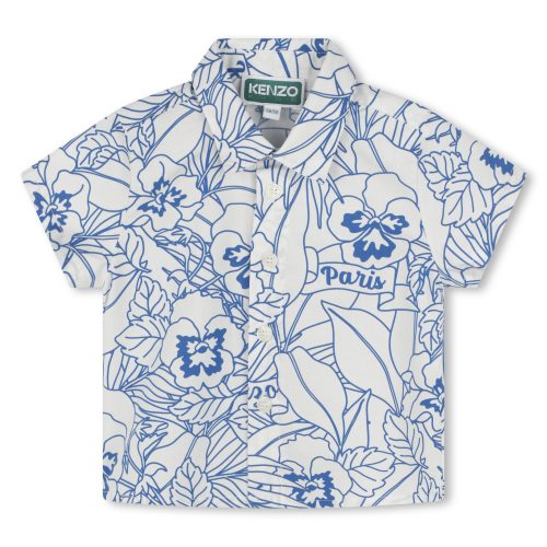 KENZO KIDS Chemise manches courtes coton GARCON 18M Blanc