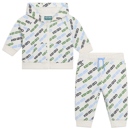 KENZO KIDS Ensemble de jogging en coton GARCON 12M Blanc