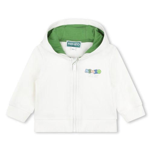 KENZO KIDS Cardigan de jogging en coton GARCON 12M Blanc
