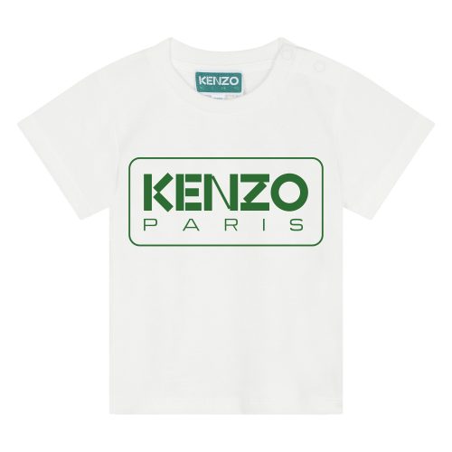 KENZO KIDS T-shirt manches courtes coton GARCON 18M Blanc