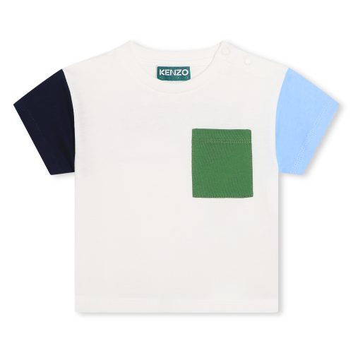 KENZO KIDS T-shirt multicolore en coton GARCON 18M Blanc