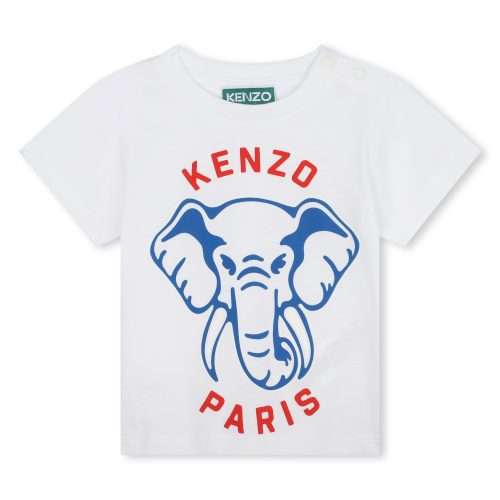 KENZO KIDS T-shirt coton manches courtes GARCON 18M Blanc