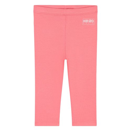 KENZO KIDS Legging en coton FILLE 18M Rose