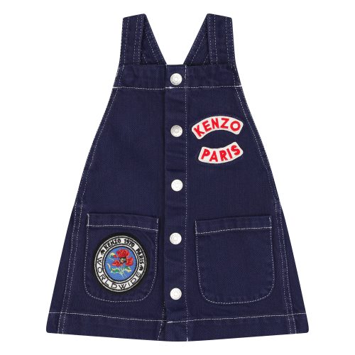 KENZO KIDS Robe salopette en coton FILLE 18M Bleu