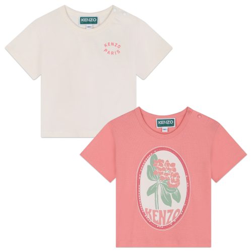 KENZO KIDS 2 T-shirts à manches courtes FILLE 9M Beige