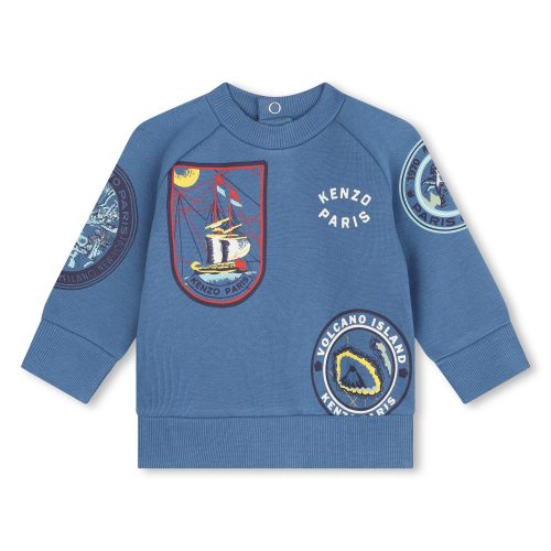 KENZO KIDS Sweat-shirt en molleton GARCON 18M Bleu