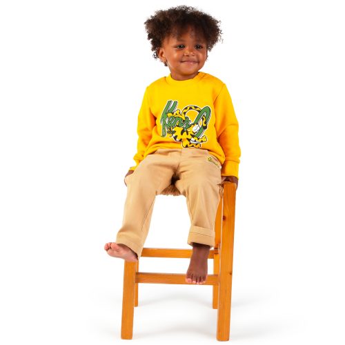KENZO KIDS Sweat-shirt en molleton GARCON 18M Jaune