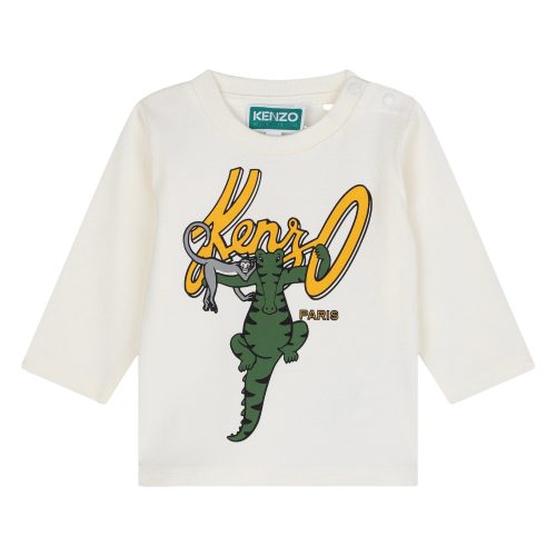 KENZO KIDS T-shirt à manches longues GARCON 18M Blanc
