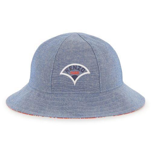 KENZO KIDS Bob réversible en coton UNISEXE 52 Rouge