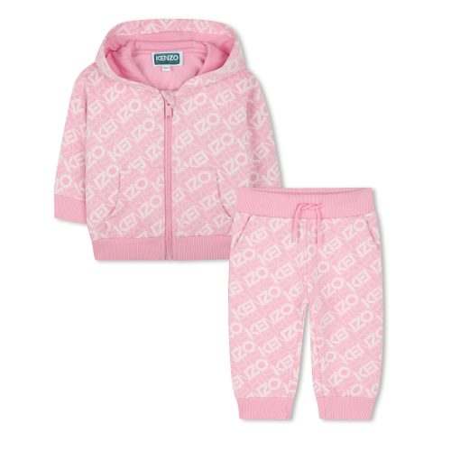 KENZO KIDS Cardigan et pantalon molleton FILLE 18M Rose