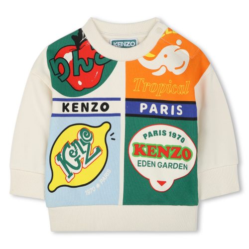 KENZO KIDS Sweat-shirt en molleton GARCON 18M Beige