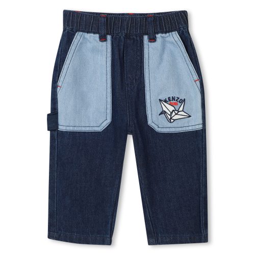 KENZO KIDS Jean à taille élastiquée GARCON 18M Bleu