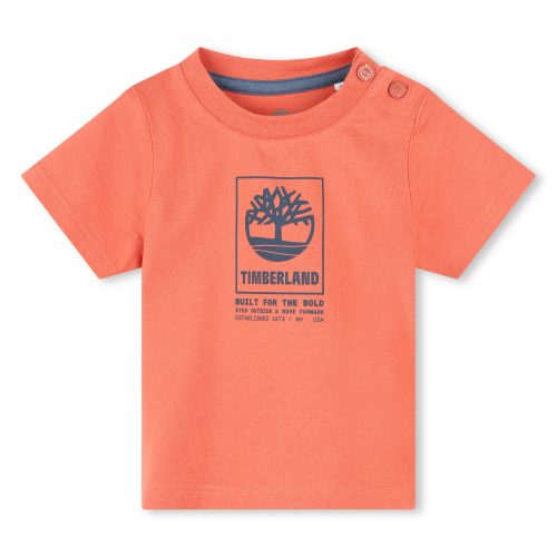 TIMBERLAND T-shirt pressionné GARCON 18M Rouge