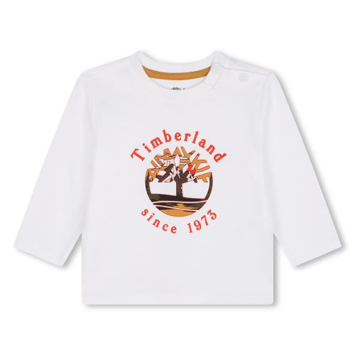 TIMBERLAND T-shirt avec imprimé siglé GARCON 18M Blanc