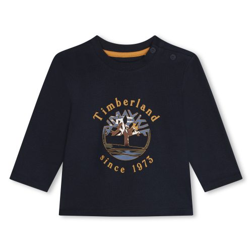 TIMBERLAND T-shirt avec imprimé siglé GARCON 18M Bleu