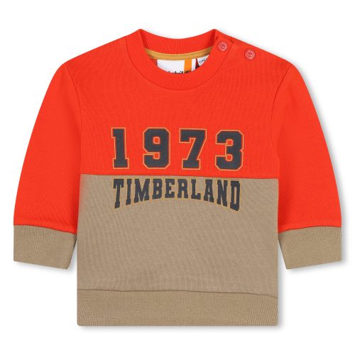 TIMBERLAND Sweat-shirt molleton à imprimé GARCON 18M Rouge