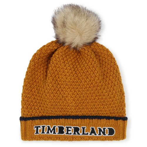 TIMBERLAND Bonnet à pompon en tricot GARCON T2 Jaune