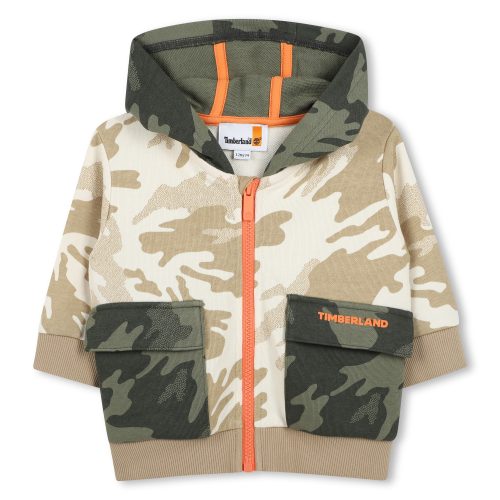 TIMBERLAND Cardigan de jogging à capuche GARCON 18M Blanc