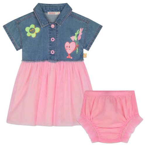 BILLIEBLUSH Ensemble robe et culotte bouffante FILLE 9M Bleu