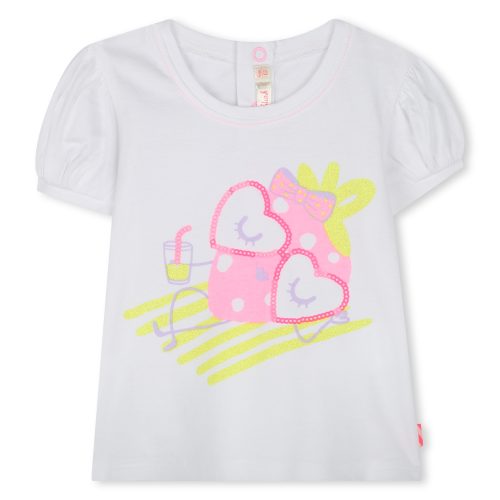 BILLIEBLUSH T-shirt manches courtes coton FILLE 18M Blanc