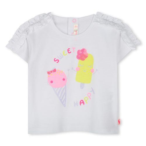 BILLIEBLUSH T-shirt coton manches courtes FILLE 18M Blanc