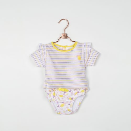 CARREMENT BEAU Culotte de bain à motifs FILLE 18M Blanc