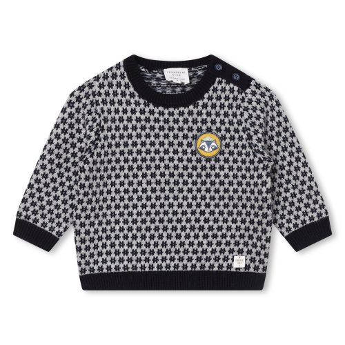 CARREMENT BEAU Pull en tricot GARCON 18M Gris