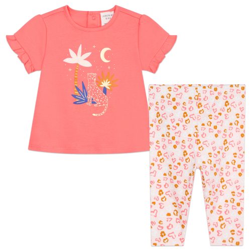 CARREMENT BEAU Ensemble T-shirt et legging FILLE 6M Rose