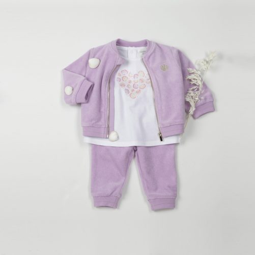 CARREMENT BEAU Pantalon en éponge FILLE 12M Violet