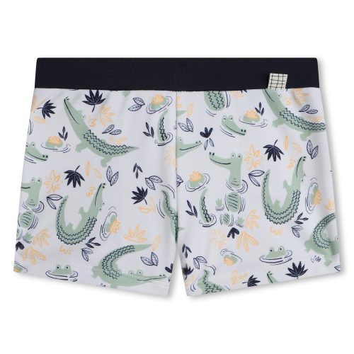 CARREMENT BEAU Short de bain crocodiles GARCON 12M Blanc