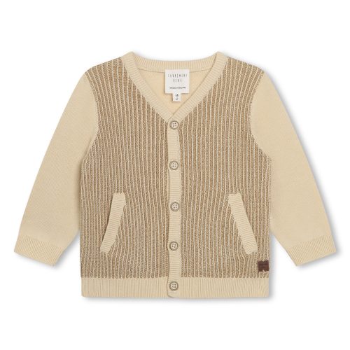 CARREMENT BEAU Cardigan en tricot boutonné GARCON 2A Beige