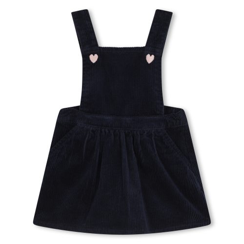 CARREMENT BEAU Robe salopette en velours FILLE 18M Bleu