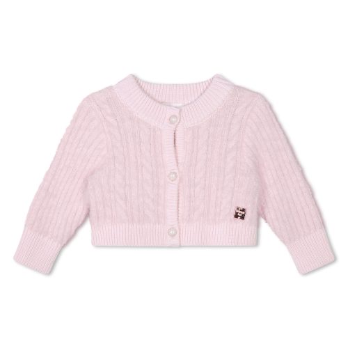 CARREMENT BEAU Cardigan en tricot fantaisie FILLE 18M Rose
