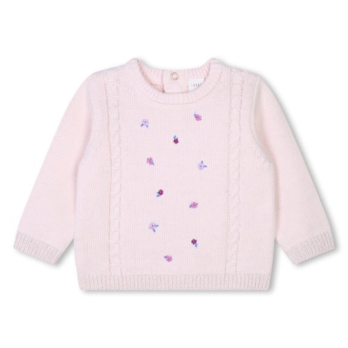 CARREMENT BEAU Pull en tricot FILLE 18M Rose
