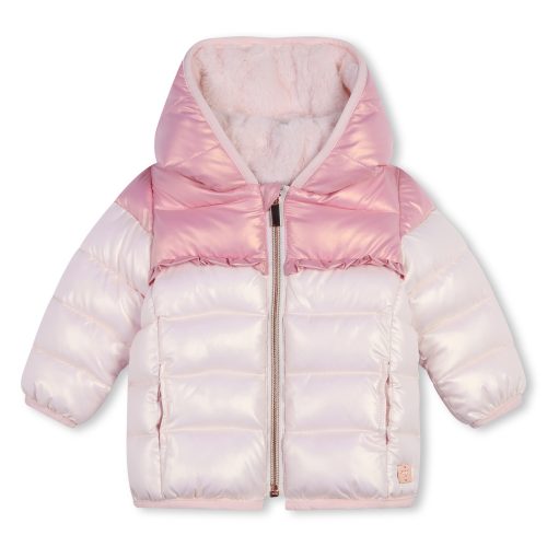 CARREMENT BEAU Doudoune déperlante brillante FILLE 18M Rose
