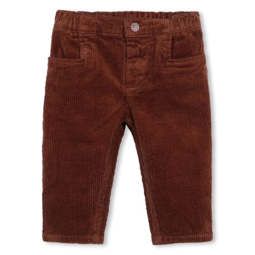 CARREMENT BEAU Pantalon en velours côtelé GARCON 18M Marron
