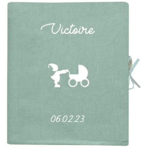 album-photo-bebe-vert-amande-personnalisable