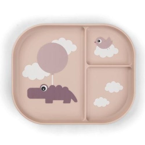 assiette-a-compartiments-happy-clouds-rose