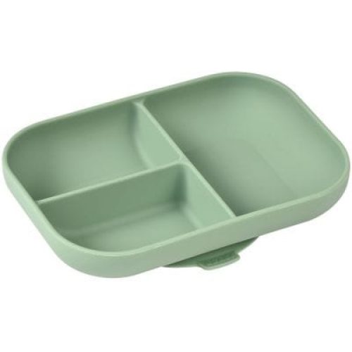 assiette-compartimentee-a-ventouse-en-silicone-vert-sauge