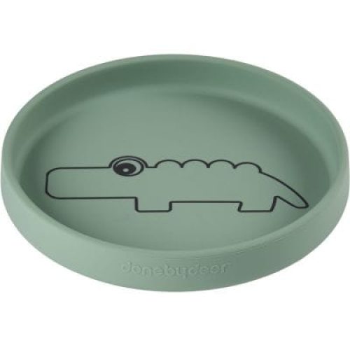 assiette-en-silicone-verte-croco-le-crocodile