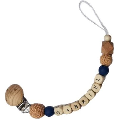 attache-sucette-en-bois-camel-et-bleu-nuit-personnalisable